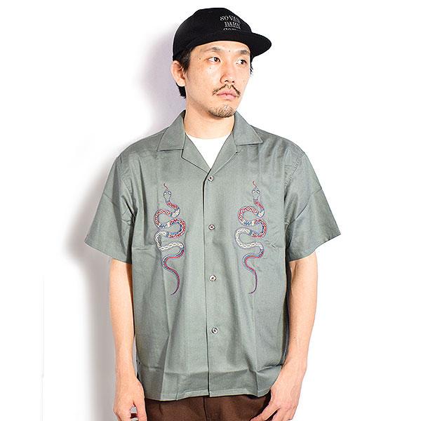 CALEE キャリー EMBROIDERY SNAKE S/S SH -MIHO MURAKAMI DESIGN-