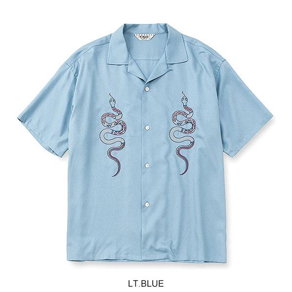 CALEE キャリー EMBROIDERY SNAKE S/S SH -MIHO MURAKAMI DESIGN-