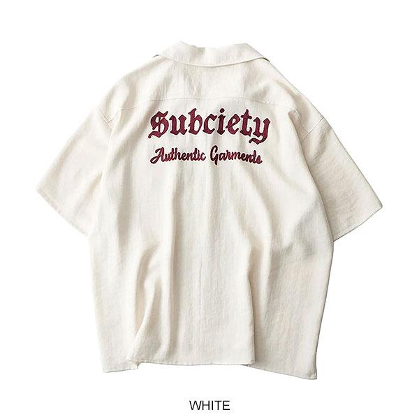 SUBCIETY サブサエティ Classic chain embroidered shirt