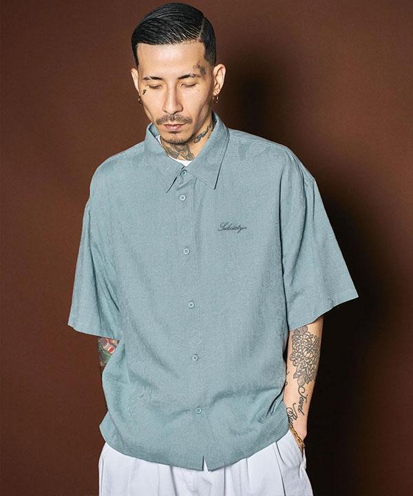 SUBCIETY サブサエティ Flower jacquard shirt