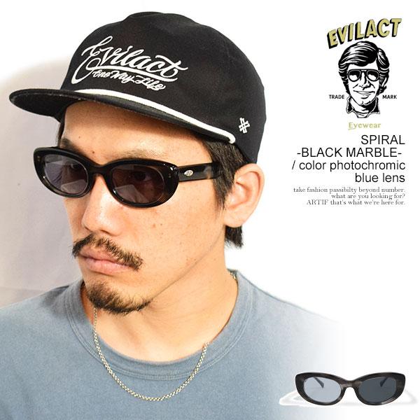 ★イーブルアクト　EVILACT Eyewear セットアップ★M EVILACT EYEWEAR イーブルアクト アイウェア SPIRAL -BLACK MARBLE
