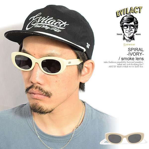 EVILACT EYEWEAR イーブルアクト アイウェア SPIRAL -IVORY- / smoke lens