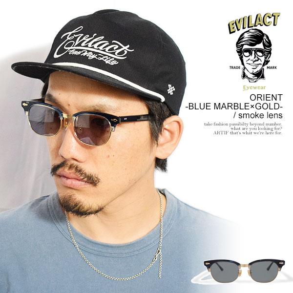 EVILACT EYEWEAR イーブルアクト アイウェア ORIENT -BLUE MARBLE×GOLD