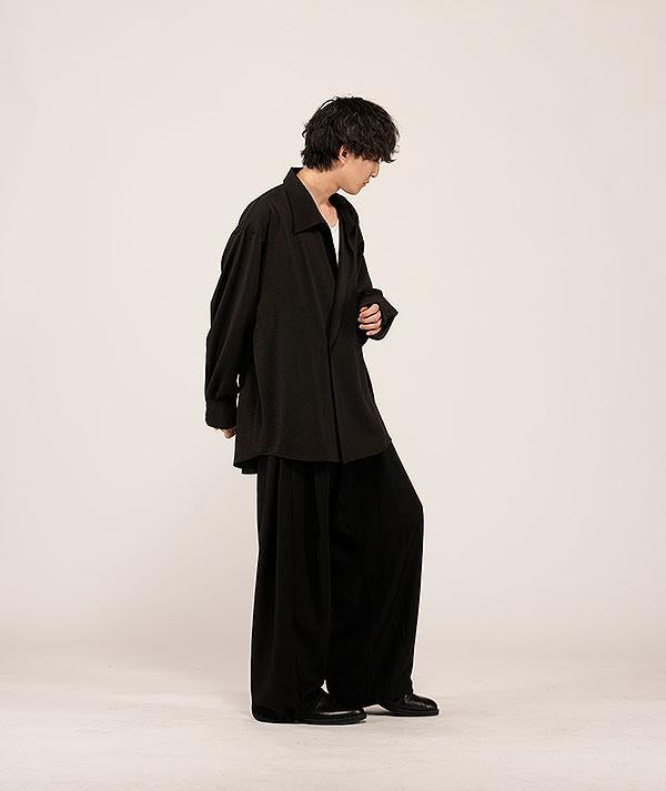 NO ID. BLACK ノーアイディー ダブルブレストドレープオーバーSH