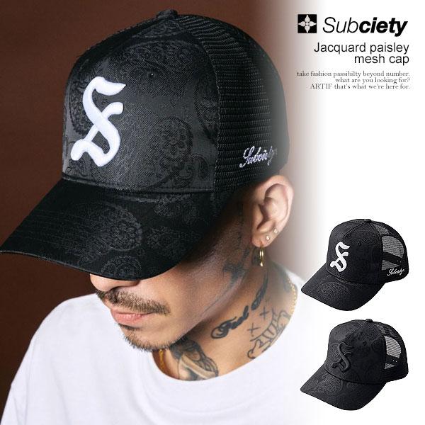 SUBCIETY サブサエティ Jacquard paisley mesh cap