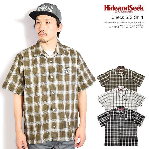 HIDE AND SEEK ハイドアンドシーク Check S/S Shirt