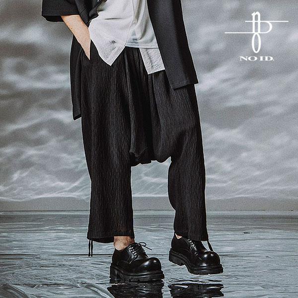NO ID. BLACK ノーアイディー ドローストリングスサルエルトラウザーズ