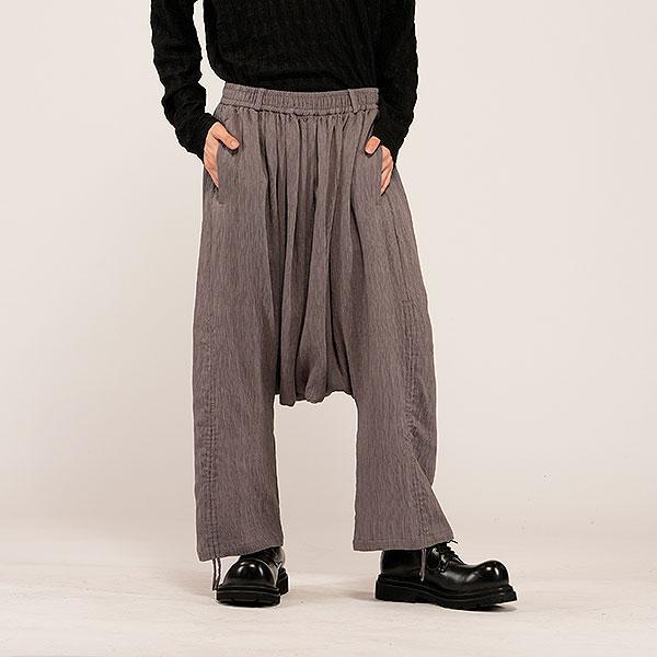 NO ID. BLACK ノーアイディー ドローストリングスサルエルトラウザーズ