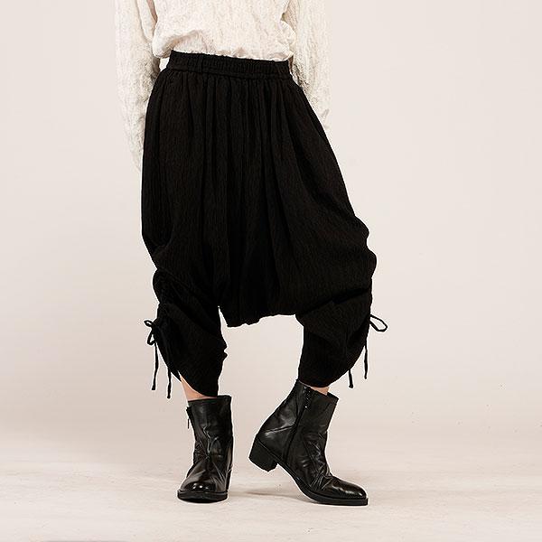 NO ID. BLACK ノーアイディー ドローストリングスサルエルトラウザーズ