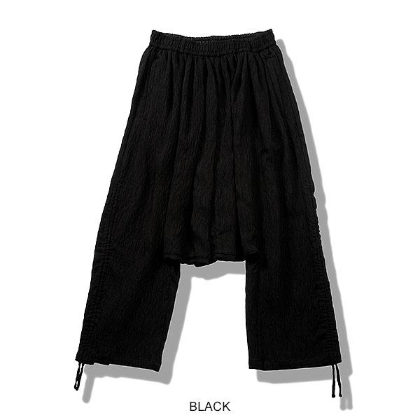 NO ID. BLACK ノーアイディー ドローストリングスサルエルトラウザーズ