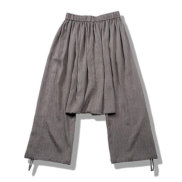 NO ID. BLACK ノーアイディー ドローストリングスサルエルトラウザーズ