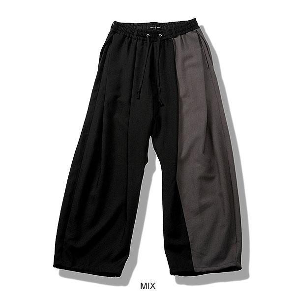 DANZA トラウザー　黒 ウエストリボン付き　S NO ID. BLACK ノーアイディー チェンジングタックトラウザーズ