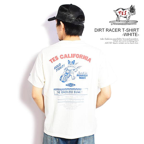 The Endless Summer エンドレスサマー TES DIRT RACER T-SHIRT -WHITE-