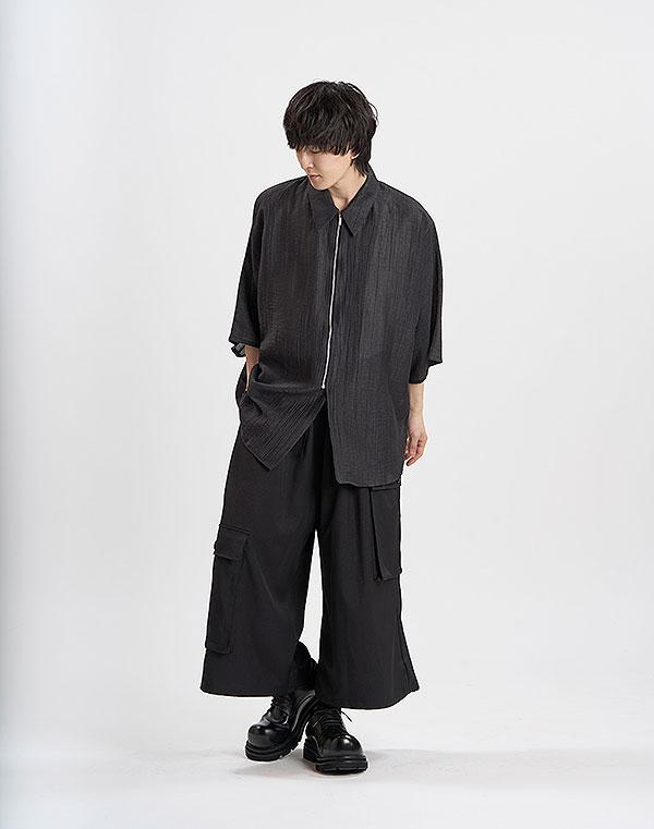 Man iDOME まとめ売り NO ID. ノーアイディー ドルマンハーフスリーブZIP-SH