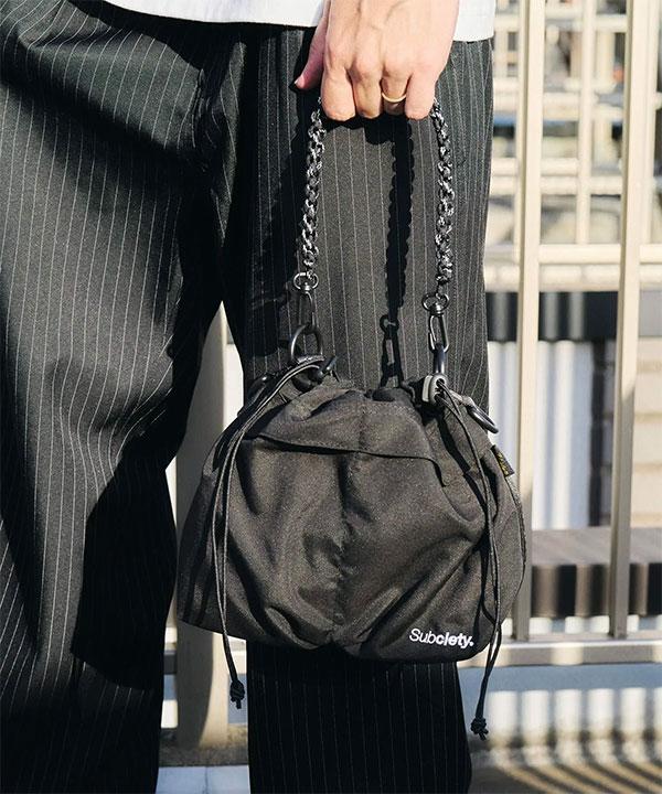 和装バッグ 2点 SUBCIETY サブサエティ Kinchaku 2way shoulder bag