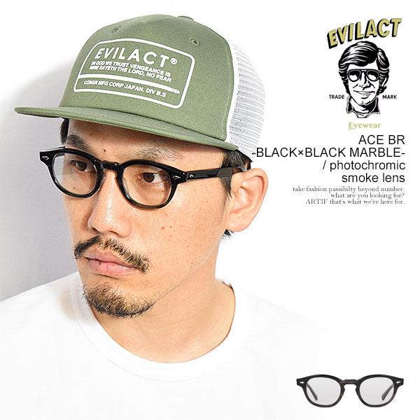 小物 EVILACT ACE EVILACT EYEWEAR イーブルアクト アイウェア ACE BR -BLACK×BLACK