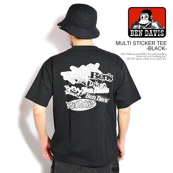 BEN DAVIS ベンデイビス MULTI STICKER TEE -BLACK-