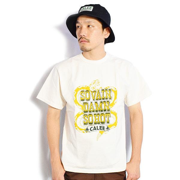 CALEE キャリー GARMENT DYE SNAKE LOGO TEE -BARTHDAY WORKS DESIGN-