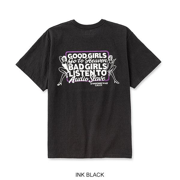 CALEE キャリー GARMENT DYE GIRLS LOGO POCKET TEE -NATURALLY PAINT