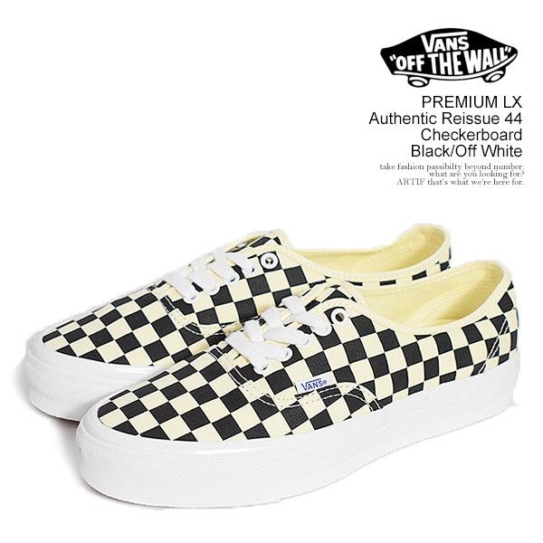 靴 VANS PREMIUM AUTHENTIC 44 LX REISSUE VANS ヴァンズ PREMIUM LX Authentic Reissue 44 Checkerboard Black