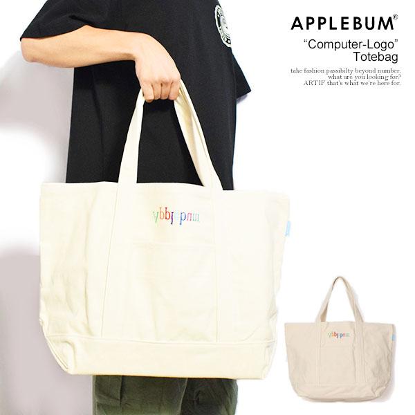 美品✨APPLEBUM アップルバム メルトン スタジャン オールドスクール L APPLEBUM アップルバム “Computer-Logo” Totebag