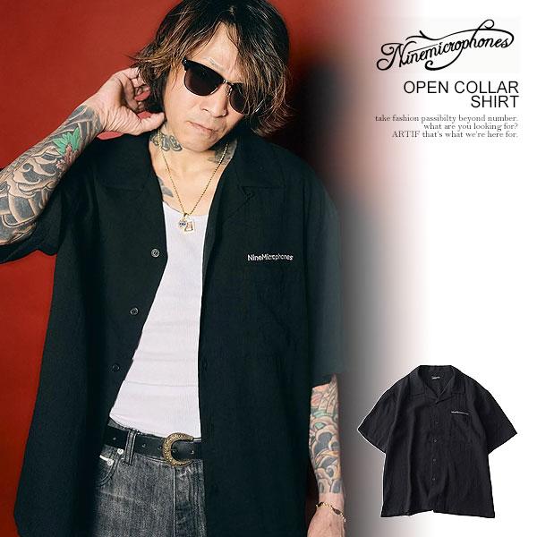 NINE MICROPHONES ナインマイクロフォンズ OPEN COLLAR SHIRT