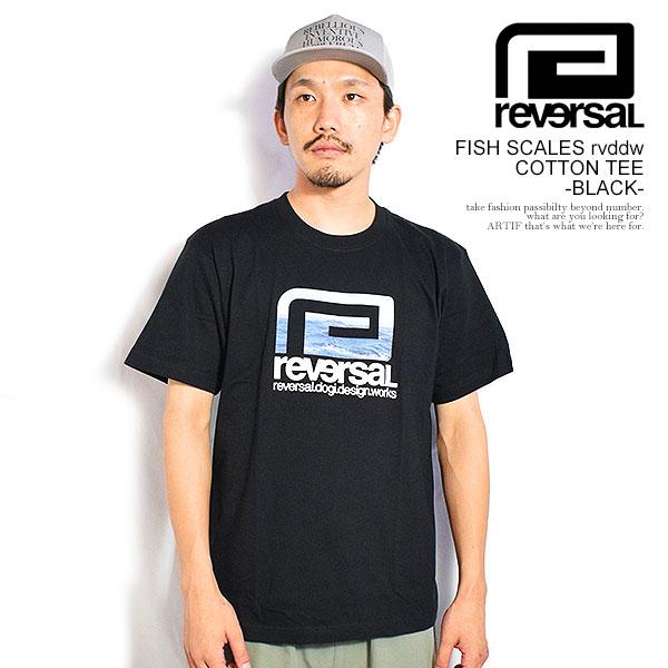 reversal リバーサル FISH SCALES rvddw COTTON TEE -BLACK- | ARTIF