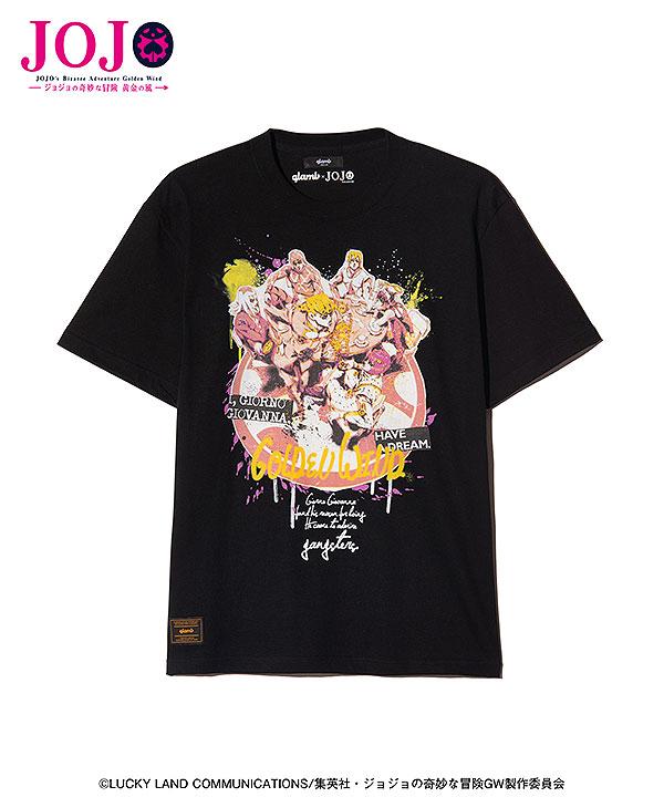 glamb ジョジョの奇妙な冒険 黄金の風 Tシャツ GANG DANCE glamb 『ジョジョの奇妙な冒険 黄金の風』 先行予約 11月上旬～中旬