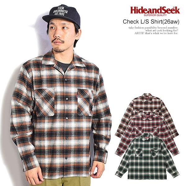 HIDE AND SEEK ハイドアンドシーク Check L/S Shirt (26aw)