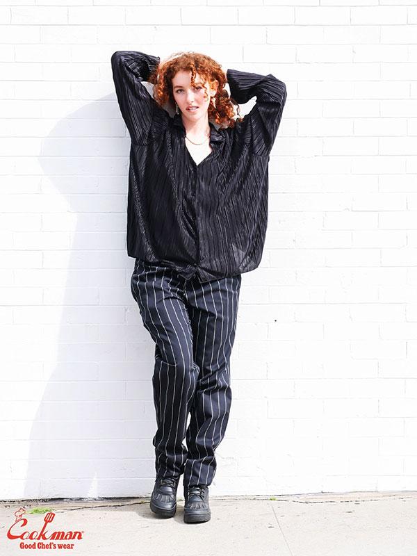 COOKMAN クックマン Chef Pants Pencil Stripe Black -BLACK- | ARTIF
