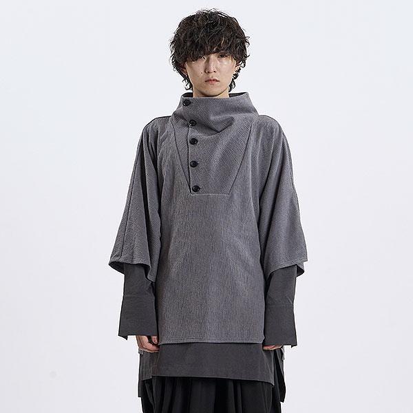 小*治様 NO ID ドレープ レイヤード オフタートル カットソー ノーアイデ 2026 秋 先行予約 10月上旬入荷予定 NO ID. BLACK ノーアイディー