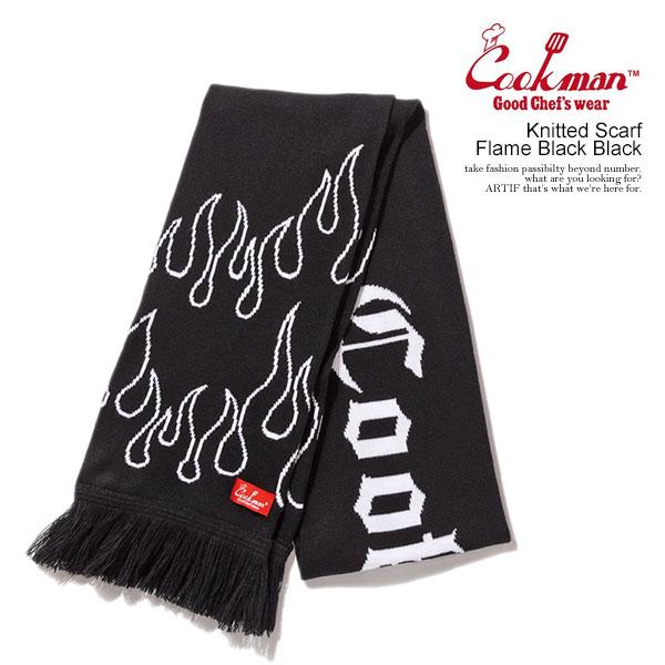 COOKMAN クックマン Knitted Scarf Flame Black Black -BLACK- | ARTIF