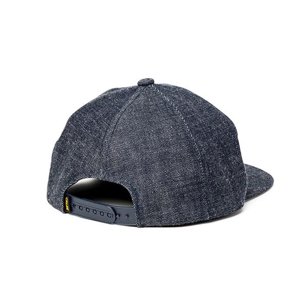CALEE キャリー LEATHER WAPPEN DENIM CAP