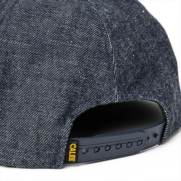 CALEE キャリー LEATHER WAPPEN DENIM CAP