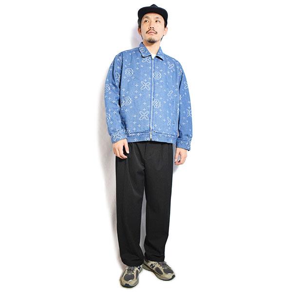 CALEE キャリー CROSS PATTERN JACQUARD DENIM SWINGTOP