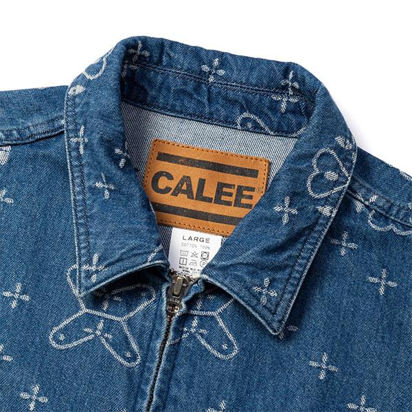 caleeキャリーdenim jacket Mサイズ CALEE キャリー CROSS PATTERN JACQUARD DENIM SWINGTOP
