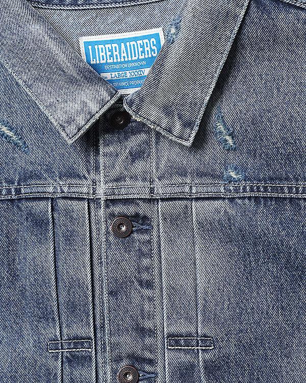 Liberaiders リベレイダース DAMAGED DENIM TRUCKER JACKET | ARTIF