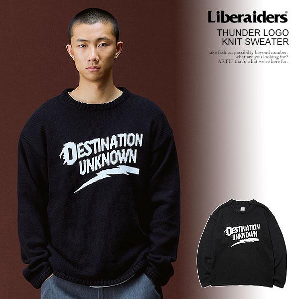 Liberaiders リベレイダース THUNDER LOGO KNIT SWEATER | ARTIF