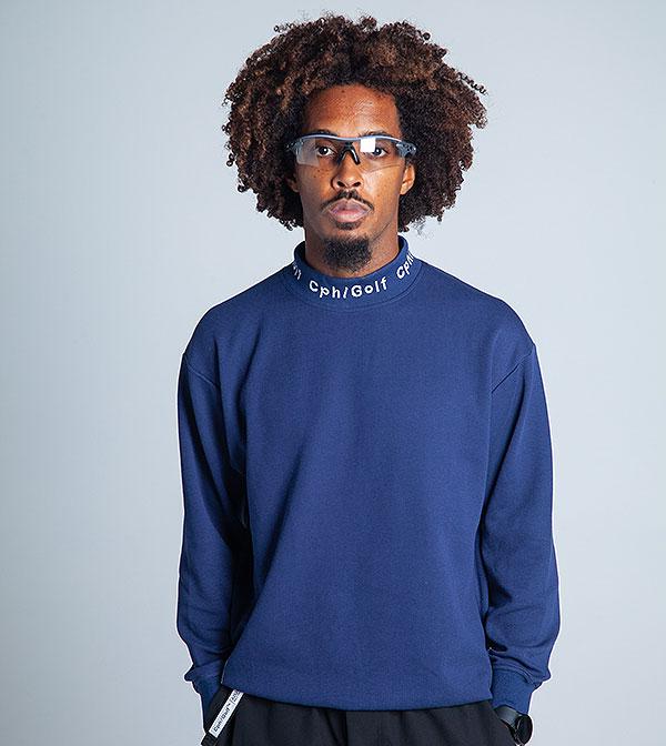 CAPTAINS HELM GOLF キャプテンズヘルムゴルフ JACQUARD MOCK NECK LS TEE