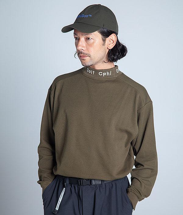 CAPTAINS HELM GOLF キャプテンズヘルムゴルフ JACQUARD MOCK NECK LS TEE