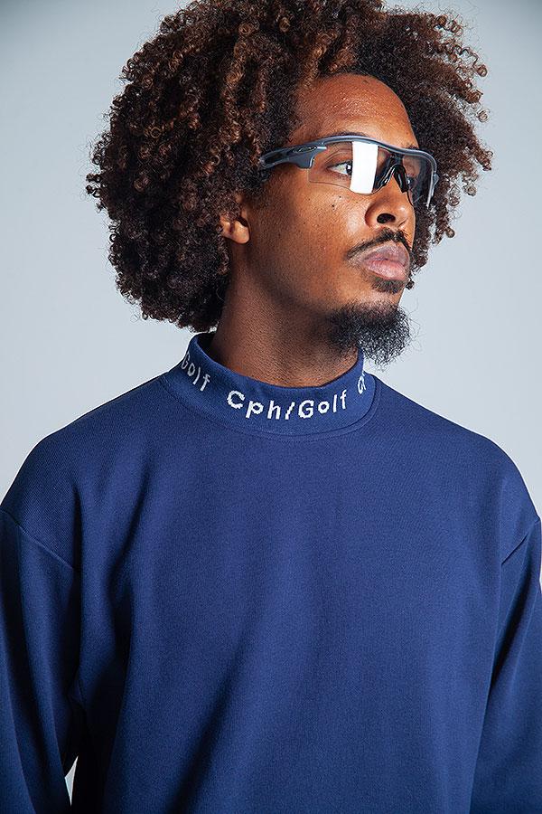 CAPTAINS HELM GOLF キャプテンズヘルムゴルフ JACQUARD MOCK NECK LS TEE