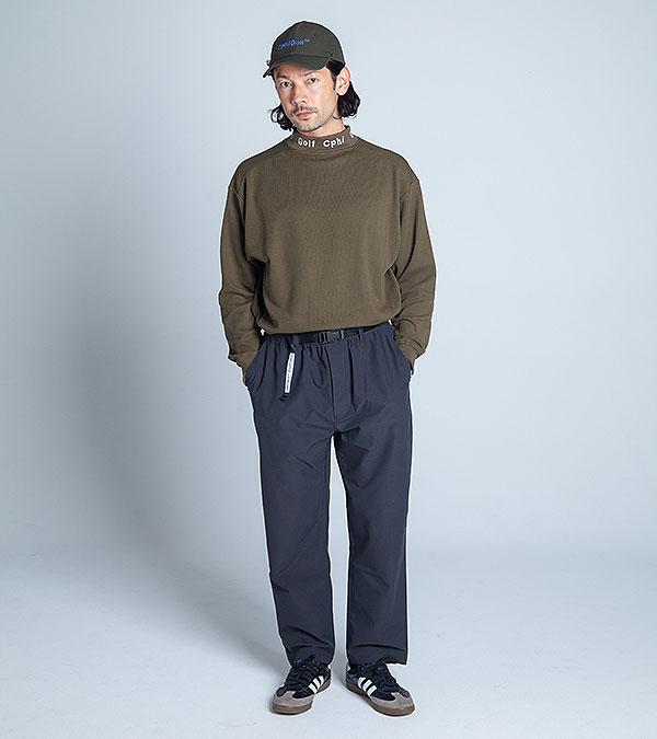 CAPTAINS HELM GOLF キャプテンズヘルムゴルフ JACQUARD MOCK NECK LS TEE
