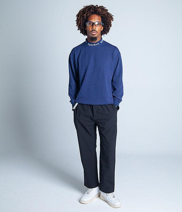 CAPTAINS HELM GOLF キャプテンズヘルムゴルフ JACQUARD MOCK NECK LS TEE