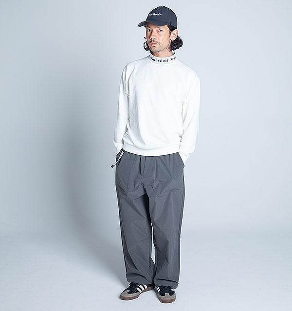 キャプテンズヘルムゴルフ　26SS　クラシックマドモアゼルモックネック　グレー CAPTAINS HELM GOLF キャプテンズヘルムゴルフ JACQUARD MOCK NECK LS TEE