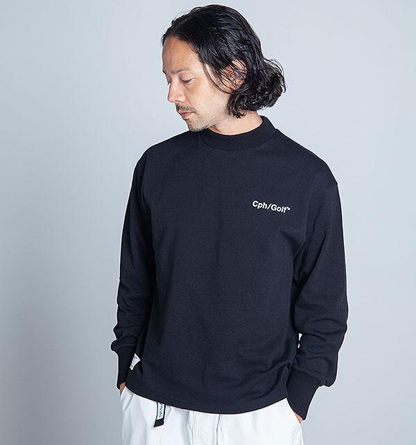 キャプテンズヘルムゴルフ　ハーフモックネックティー　ブラック　Lサイズ　cph CAPTAINS HELM GOLF キャプテンズヘルムゴルフ GENTLEMAN HALF MOCK