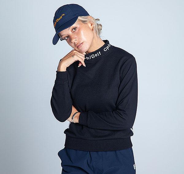 新品‼️キャプテンズヘルム レディースロゴ ショート モックネック S CAPTAINS HELM GOLF キャプテンズヘルムゴルフ [WOMEN] JACQUARD MOCK