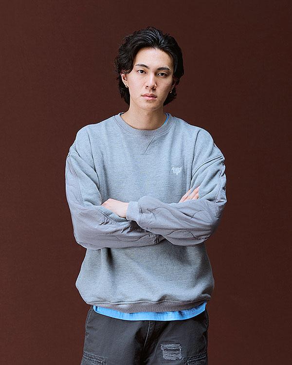 Liberaiders リベレイダース COTTON FLEECE QUILTED CREWNECK | ARTIF