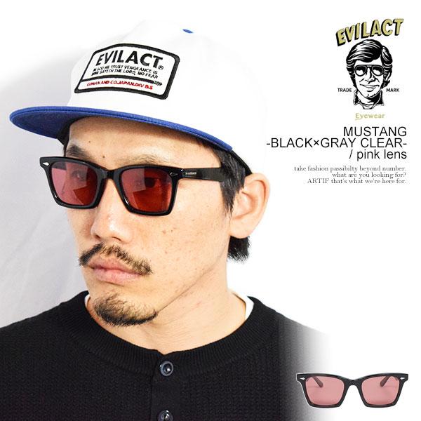 EVILACT EYEWEAR イーブルアクト アイウェア MUSTANG -BLACK×GRAY