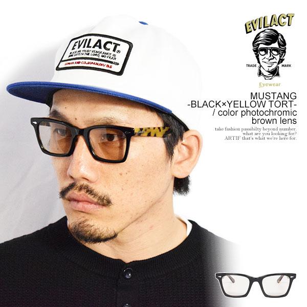 EVILACT EYEWEAR イーブルアクト アイウェア MUSTANG -BLACK×YELLOW
