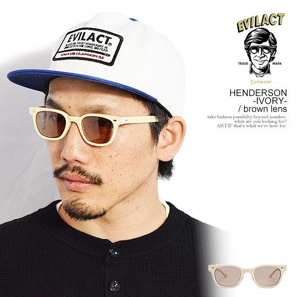 EVILACT HENDERSON 調光 限定 イーブルアクト ヘンダーソン美品 EVILACT EYEWEAR イーブルアクト アイウェア HENDERSON -IVORY